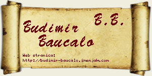 Budimir Baucalo vizit kartica